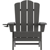 image:imageFlash Furniture Newport Adirondack Chairs with Cup Holders Weather Resistant Poly Resin Adirondack Chairs Set of 2 RedGrey