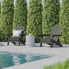 image:imageFlash Furniture Newport Adirondack Chairs with Cup Holders Weather Resistant Poly Resin Adirondack Chairs Set of 2 RedGrey