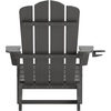 image:imageFlash Furniture Newport Adirondack Chairs with Cup Holders Weather Resistant Poly Resin Adirondack Chairs Set of 2 RedGrey
