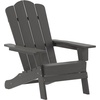 image:imageFlash Furniture Newport Adirondack Chairs with Cup Holders Weather Resistant Poly Resin Adirondack Chairs Set of 2 RedGrey