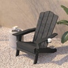 image:imageFlash Furniture Newport Adirondack Chairs with Cup Holders Weather Resistant Poly Resin Adirondack Chairs Set of 2 RedGrey
