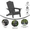 image:imageFlash Furniture Newport Adirondack Chairs with Cup Holders Weather Resistant Poly Resin Adirondack Chairs Set of 2 RedGrey