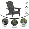 image:imageFlash Furniture Newport Adirondack Chairs with Cup Holders Weather Resistant Poly Resin Adirondack Chairs Set of 2 RedGrey