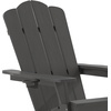 image:imageFlash Furniture Newport Adirondack Chairs with Cup Holders Weather Resistant Poly Resin Adirondack Chairs Set of 2 RedGrey