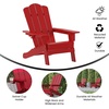 image:imageFlash Furniture Newport Adirondack Chairs with Cup Holders Weather Resistant Poly Resin Adirondack Chairs Set of 2 RedRed