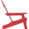 image:imageFlash Furniture Newport Adirondack Chairs with Cup Holders Weather Resistant Poly Resin Adirondack Chairs Set of 2 RedRed