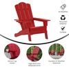 image:imageFlash Furniture Newport Adirondack Chairs with Cup Holders Weather Resistant Poly Resin Adirondack Chairs Set of 2 RedRed