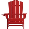 image:imageFlash Furniture Newport Adirondack Chairs with Cup Holders Weather Resistant Poly Resin Adirondack Chairs Set of 2 RedRed