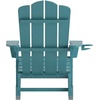 image:imageFlash Furniture Newport Adirondack Rocking Chair with Cup Holder Weather Resistant Poly Resin Adirondack Rocking Chair BrownBlue