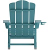image:imageFlash Furniture Newport Adirondack Rocking Chair with Cup Holder Weather Resistant Poly Resin Adirondack Rocking Chair BrownBlue