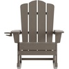 image:imageFlash Furniture Newport Adirondack Rocking Chair with Cup Holder Weather Resistant Poly Resin Adirondack Rocking Chair BrownBrown