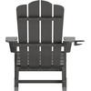 image:imageFlash Furniture Newport Adirondack Rocking Chair with Cup Holder Weather Resistant Poly Resin Adirondack Rocking Chair BrownGrey