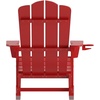 image:imageFlash Furniture Newport Adirondack Rocking Chair with Cup Holder Weather Resistant Poly Resin Adirondack Rocking Chair BrownRed