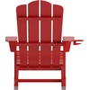 image:imageFlash Furniture Newport Adirondack Rocking Chair with Cup Holder Weather Resistant Poly Resin Adirondack Rocking Chair BrownRed