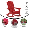 image:imageFlash Furniture Newport Adirondack Rocking Chair with Cup Holder Weather Resistant Poly Resin Adirondack Rocking Chair BrownRed