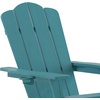 image:imageFlash Furniture Newport Poly Resin Adirondack Chair with Cup Holder and Pull Out Ottoman AllWeather Poly Resin IndoorOutdoor Lounge Chair GrayBlue