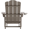 image:imageFlash Furniture Newport Poly Resin Adirondack Chair with Cup Holder and Pull Out Ottoman AllWeather Poly Resin IndoorOutdoor Lounge Chair GrayBrown