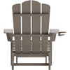 image:imageFlash Furniture Newport Poly Resin Adirondack Chair with Cup Holder and Pull Out Ottoman AllWeather Poly Resin IndoorOutdoor Lounge Chair GrayBrown