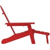 image:imageFlash Furniture Newport Poly Resin Adirondack Chair with Cup Holder and Pull Out Ottoman AllWeather Poly Resin IndoorOutdoor Lounge Chair GrayRed