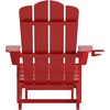 image:imageFlash Furniture Newport Poly Resin Adirondack Chair with Cup Holder and Pull Out Ottoman AllWeather Poly Resin IndoorOutdoor Lounge Chair GrayRed