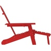 image:imageFlash Furniture Newport Poly Resin Adirondack Chair with Cup Holder and Pull Out Ottoman AllWeather Poly Resin IndoorOutdoor Lounge Chair GrayRed