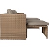 image:imageFlash Furniture Nico IndoorOutdoor Modular Loveseat Sofa Set Tempered Glass Top Table Comfortable Ottomans Versatile Sofa SetUps GrayNaturalGray FabricNatural Frame