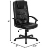 image:imageFlash Furniture Nora High Back Black LeatherSoft Executive Swivel Office Chair with Arms
