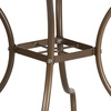 image:imageFlash Furniture Oia 28 Commercial Grade Steel Patio Table Modern Square Rain Flower Design Outdoor Dining Table BlackGold
