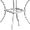 image:imageFlash Furniture Oia 28 Commercial Grade Steel Patio Table Modern Square Rain Flower Design Outdoor Dining Table BlackWhite