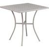 image:imageFlash Furniture Oia Commercial Grade 28 Square Black IndoorOutdoor Steel Patio Table Set with 2 Square Back ChairsLight Gray