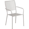 image:imageFlash Furniture Oia Commercial Grade 28 Square Black IndoorOutdoor Steel Patio Table Set with 2 Square Back ChairsLight Gray