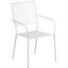 image:imageFlash Furniture Oia Commercial Grade 28 Square Black IndoorOutdoor Steel Patio Table Set with 2 Square Back ChairsWhite
