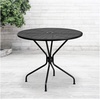 image:imageFlash Furniture Oia Commercial Grade 3525 Round Black IndoorOutdoor Steel Patio Table with Umbrella HoleBlack