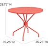 image:imageFlash Furniture Oia Commercial Grade 3525 Round Black IndoorOutdoor Steel Patio Table with Umbrella HoleCoral