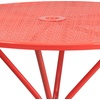 image:imageFlash Furniture Oia Commercial Grade 3525 Round Black IndoorOutdoor Steel Patio Table with Umbrella HoleCoral