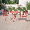 image:imageFlash Furniture Oia Commercial Grade 3525 Round Black IndoorOutdoor Steel Patio Table with Umbrella HoleCoral