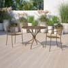 image:imageFlash Furniture Oia Commercial Grade 3525 Round Black IndoorOutdoor Steel Patio Table with Umbrella HoleGold