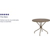 image:imageFlash Furniture Oia Commercial Grade 3525 Round Black IndoorOutdoor Steel Patio Table with Umbrella HoleGold