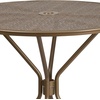 image:imageFlash Furniture Oia Commercial Grade 3525 Round Black IndoorOutdoor Steel Patio Table with Umbrella HoleGold