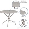 image:imageFlash Furniture Oia Commercial Grade 3525 Round Black IndoorOutdoor Steel Patio Table with Umbrella HoleLight Gray