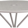 image:imageFlash Furniture Oia Commercial Grade 3525 Round Black IndoorOutdoor Steel Patio Table with Umbrella HoleLight Gray