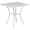 image:imageFlash Furniture Oia Commercial Grade 355 Square Black IndoorOutdoor Steel Patio Table Set with 2 Round Back ChairsWhite