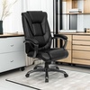 image:imageFlash Furniture Oma High Back Black LeatherSoft Layered Upholstered Executive Swivel Ergonomic Office Chair with Smoke Metal Base and Arms
