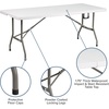 image:imageFlash Furniture Otis 8x8 White Pop Up Event Canopy Tent with Carry Bag and 6Foot BiFold Folding Table with Carrying Handle  Tailgate Tent SetBlue