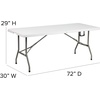 image:imageFlash Furniture Otis 8x8 White Pop Up Event Canopy Tent with Carry Bag and 6Foot BiFold Folding Table with Carrying Handle  Tailgate Tent SetBlue