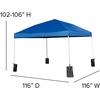 image:imageFlash Furniture Otis 8x8 White Pop Up Event Canopy Tent with Carry Bag and 6Foot BiFold Folding Table with Carrying Handle  Tailgate Tent SetBlue