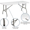 image:imageFlash Furniture Otis 8x8 White Pop Up Event Canopy Tent with Carry Bag and 6Foot BiFold Folding Table with Carrying Handle  Tailgate Tent SetBlue