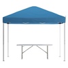 image:imageFlash Furniture Otis 8x8 White Pop Up Event Canopy Tent with Carry Bag and 6Foot BiFold Folding Table with Carrying Handle  Tailgate Tent SetBlue