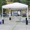image:imageFlash Furniture Otis 8x8 White Pop Up Event Canopy Tent with Carry Bag and 6Foot BiFold Folding Table with Carrying Handle  Tailgate Tent SetWhite