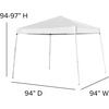 image:imageFlash Furniture Otis 8x8 White Pop Up Event Canopy Tent with Carry Bag and 6Foot BiFold Folding Table with Carrying Handle  Tailgate Tent SetWhite